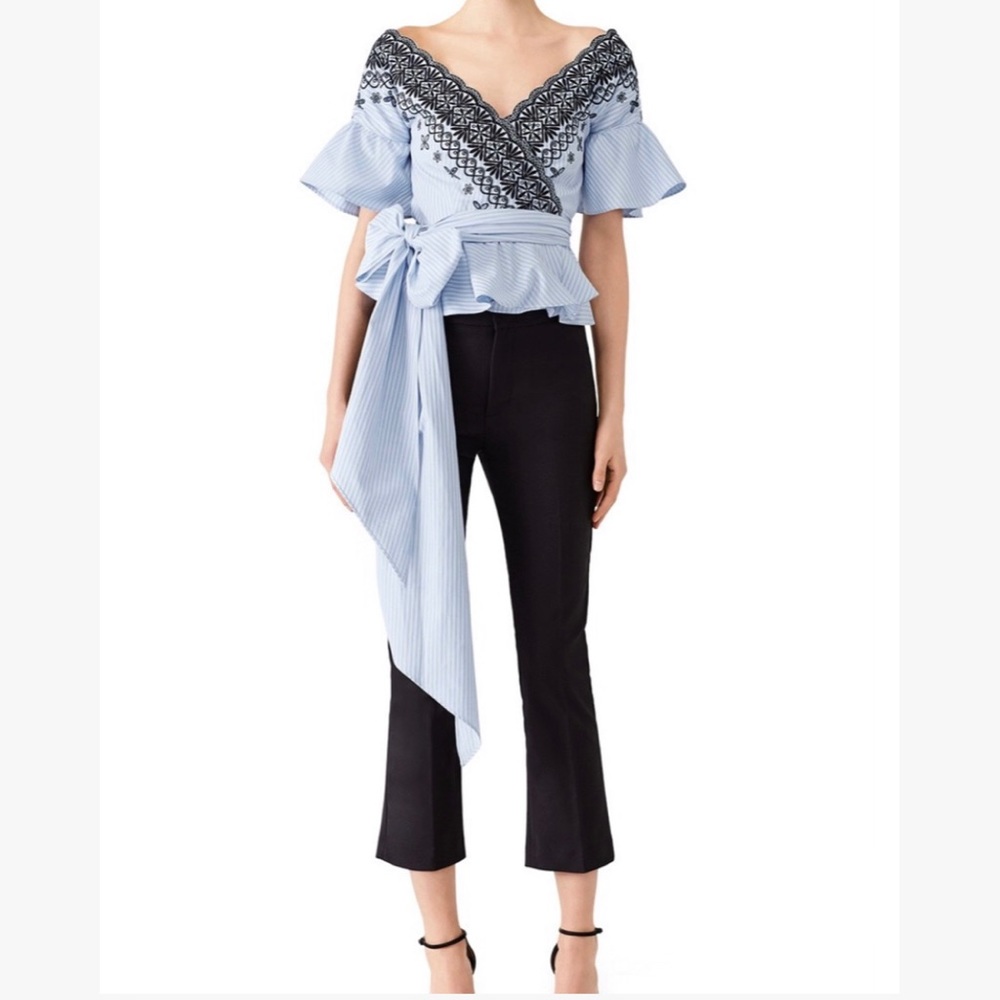 AMUR Blue Brigette Top